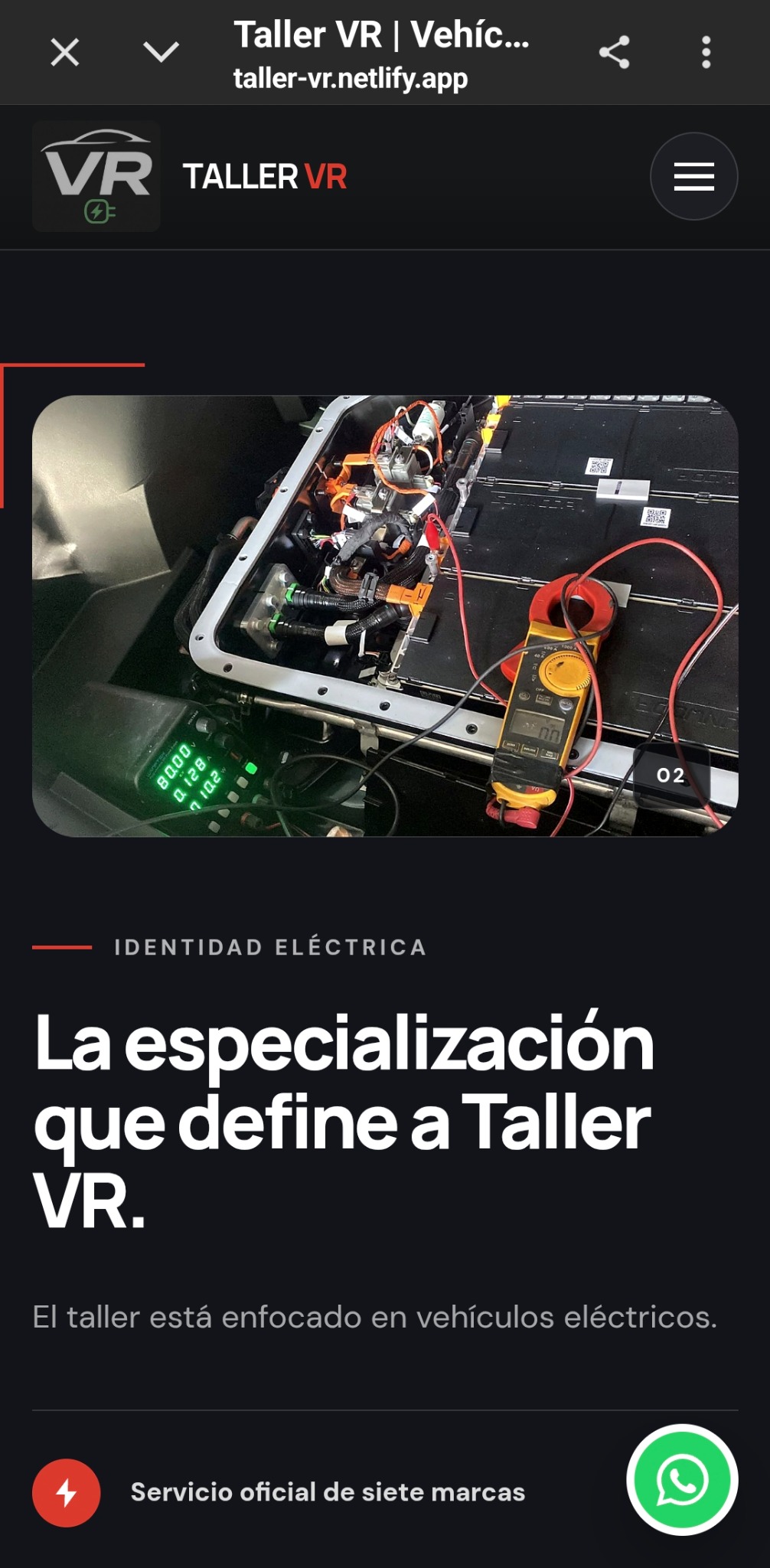 Especialización de Taller VR presentada en celular